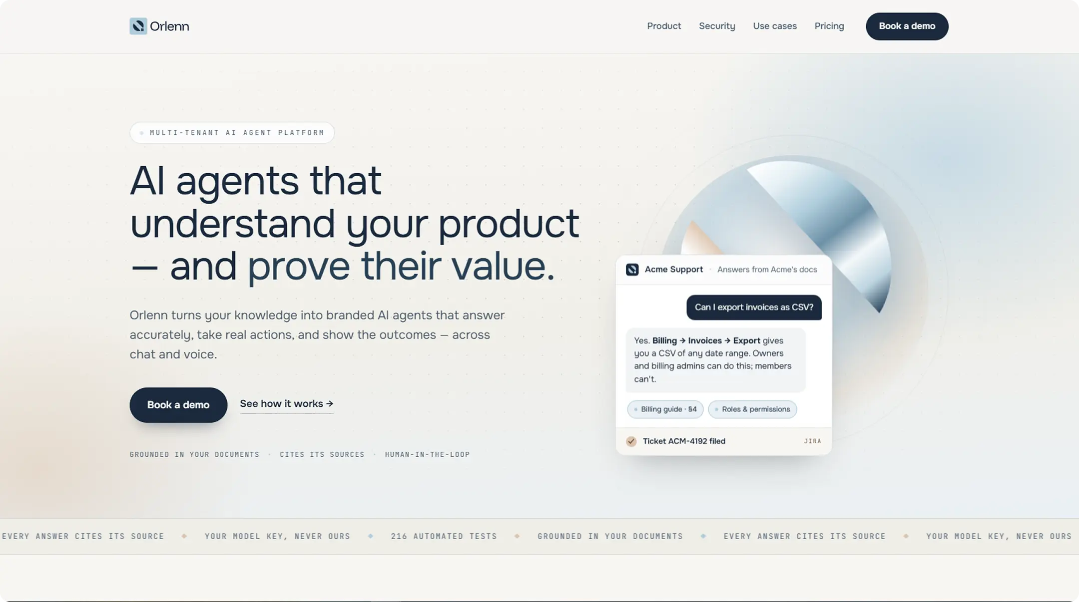 Orlenn AI agents platform website thumbnail